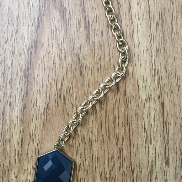 Gold and blue necklace - Picture 4 of 4